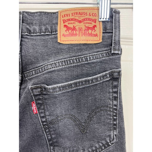 Levi's Wedgie Straight Women's Button Fly Gray Wash Denim Jean size 25 - Picture 4 of 9